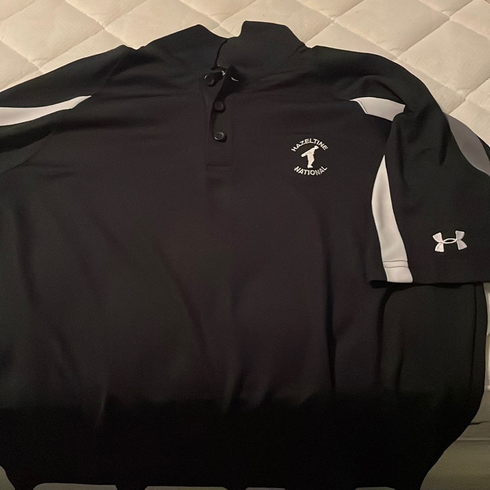 Black Under Armour Hazeltine National Golf Polo